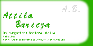 attila baricza business card